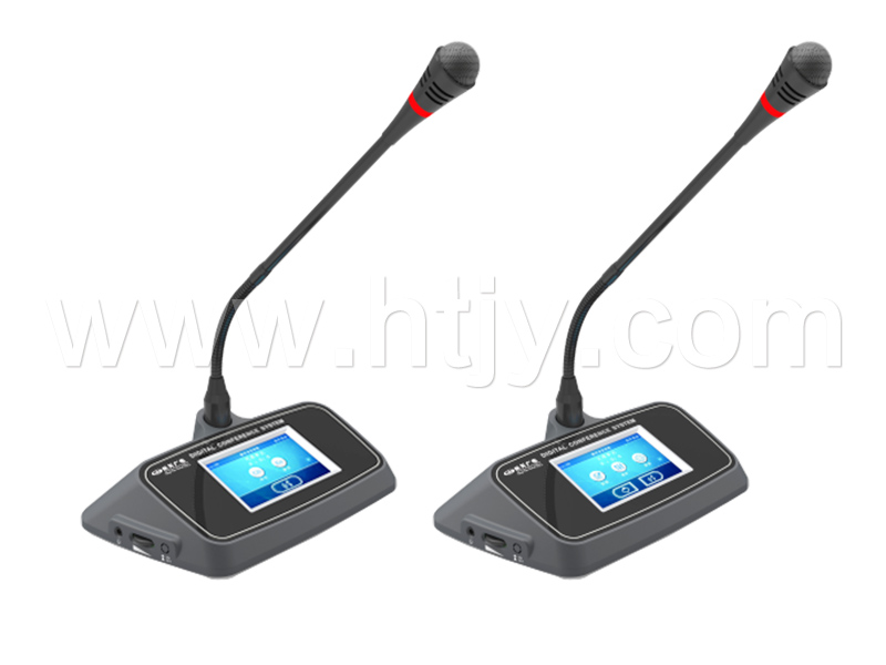 桌面式液晶显示主席/代表席讲话表决单元  HT-M202H/HT-M204H